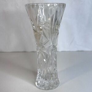Lenox Small Fine Cut Crystal Star Vase 6" Tall Flared  w/ Original Paperwork